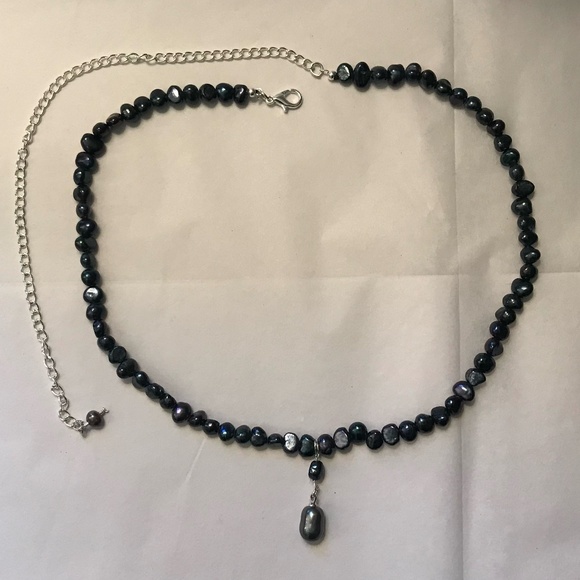 Princess Bride Buttercup Natural Black Pearl Drop Necklace, Handmade Replica - Picture 12 of 16